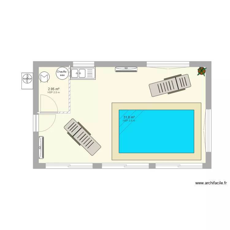 PISCINE. Plan de 