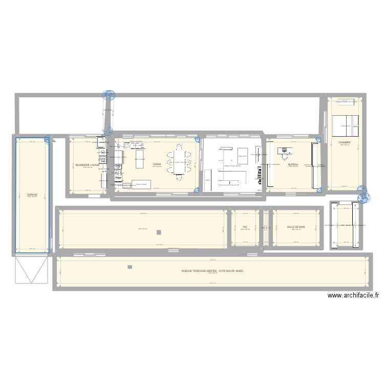 Stéphanie PLAN . Plan de 12 pièces et 208 m2