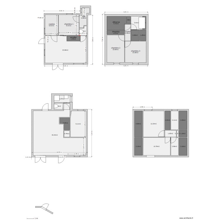 maison projet&eacute; 19-04. Plan de 0 pièce et 0 m2