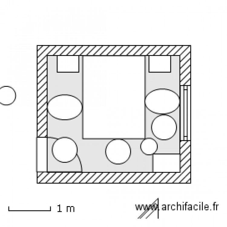 Chambre JG T3  Lit 140 X 190 nature confo avec chiffonier et 2 chevet 21 Mai 2012. Plan de 0 pièce et 0 m2