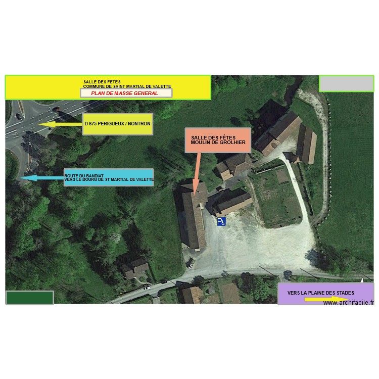 ST MARTIAL MASSE. Plan de 0 pièce et 0 m2