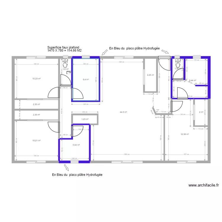 2021 cotations faux plafonds. Plan de 