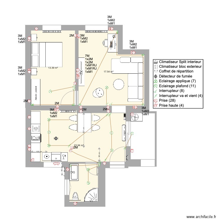 Molerova 76 IV 12. Plan de 3 pièces et 55 m2