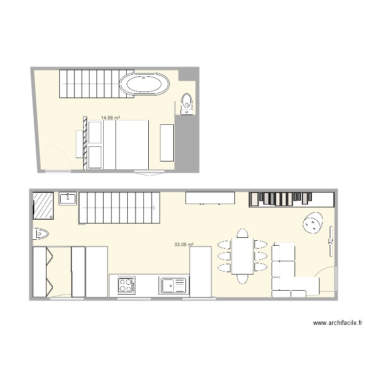 Maison Château Landon. Plan de 0 pièce et 0 m2