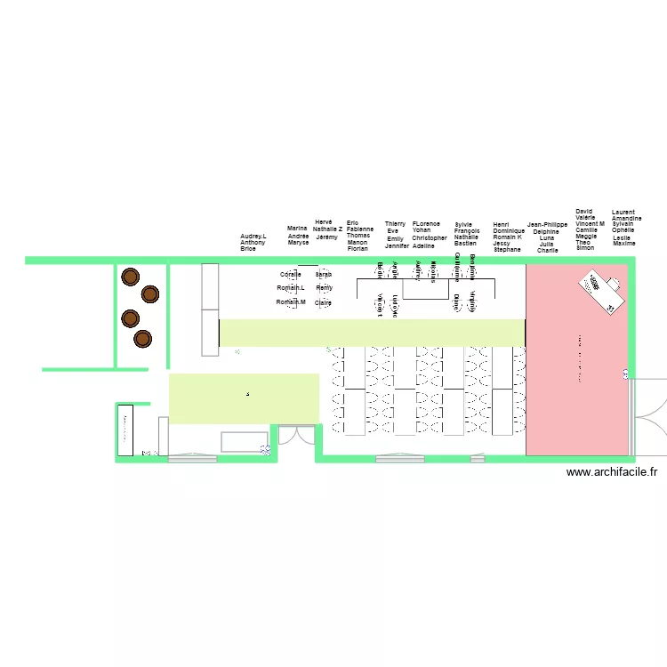 salle de mariage BIS. Plan de 