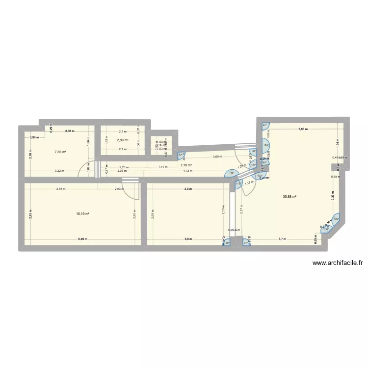 appart VH. Plan de 6 et 71 m² appart VH. Plan de 6 et 71 m²