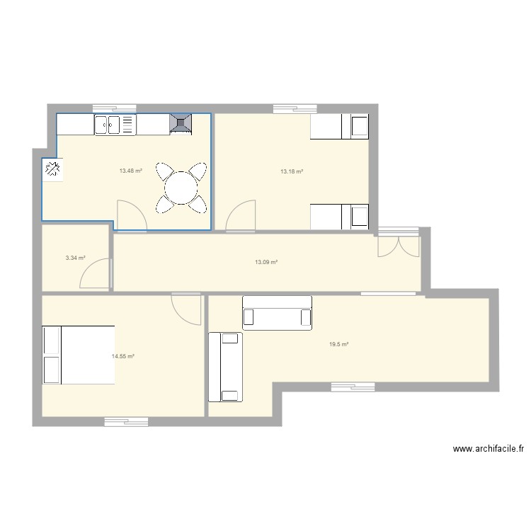 MAISON ENNADHOUR. Plan de 0 pièce et 0 m2