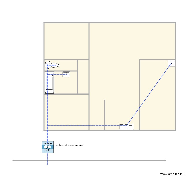 haste ass 1234. Plan de 7 pièces et 87 m2