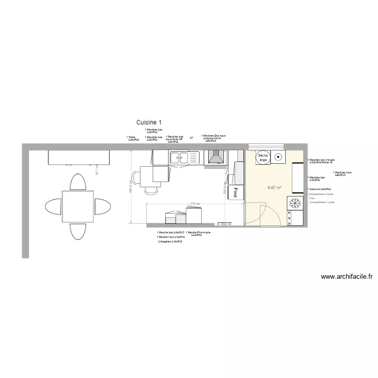 Le Goffic Am&eacute;nagement Cuisine Archive 1. Plan de 