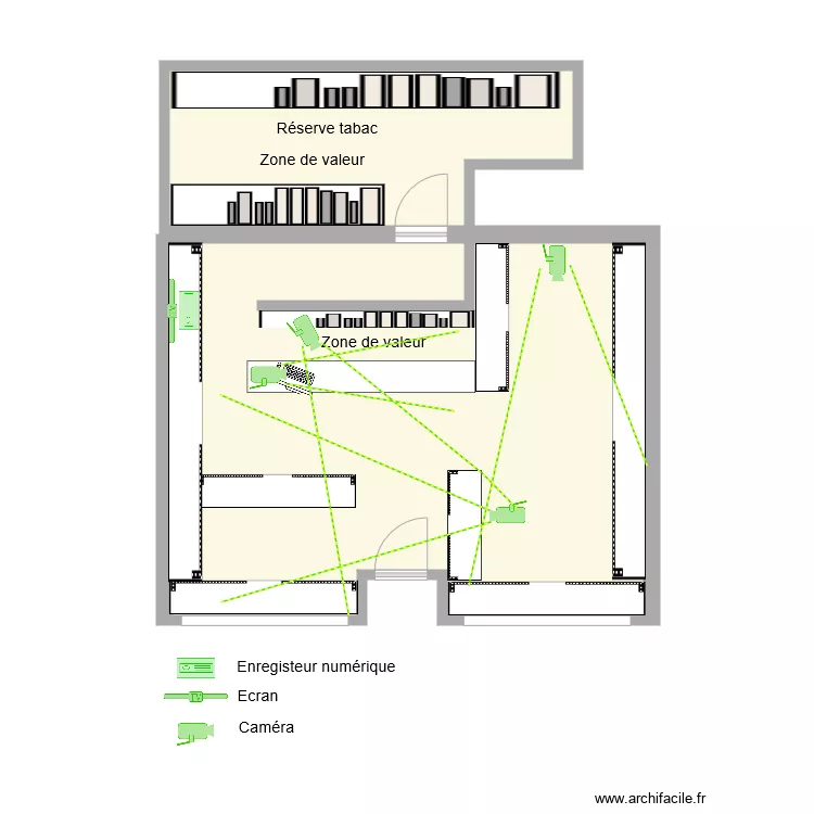 TABAC regny video. Plan de 