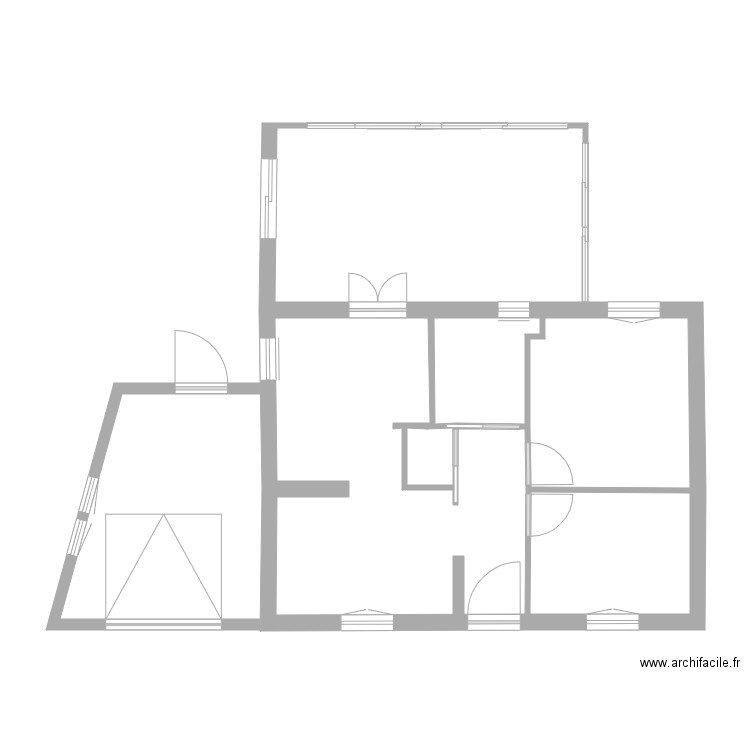 Plan actuel Garage 2021 . Plan de 6 pièces et 62 m2
