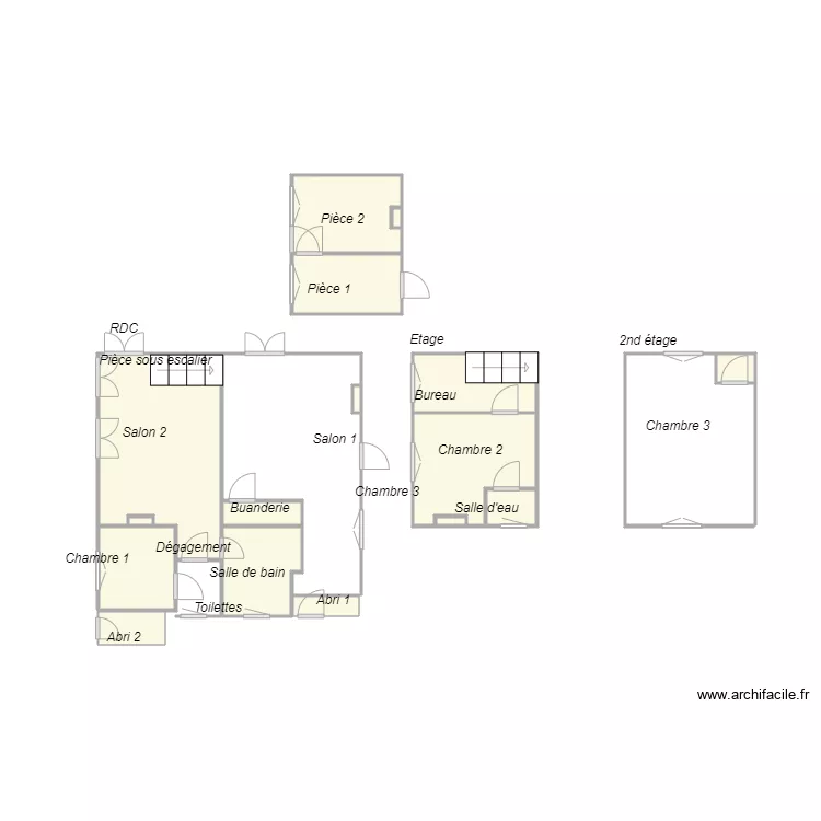 Croquis PUYREBRUNE. Plan de 