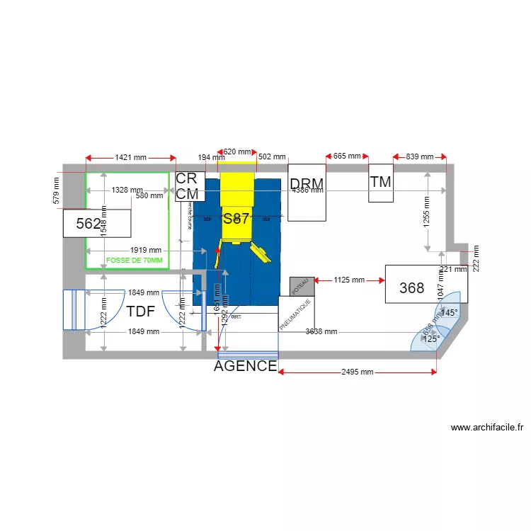 plan de masse PROJET CORDERIE S87 DU 368 1368RDC11175. Plan de 