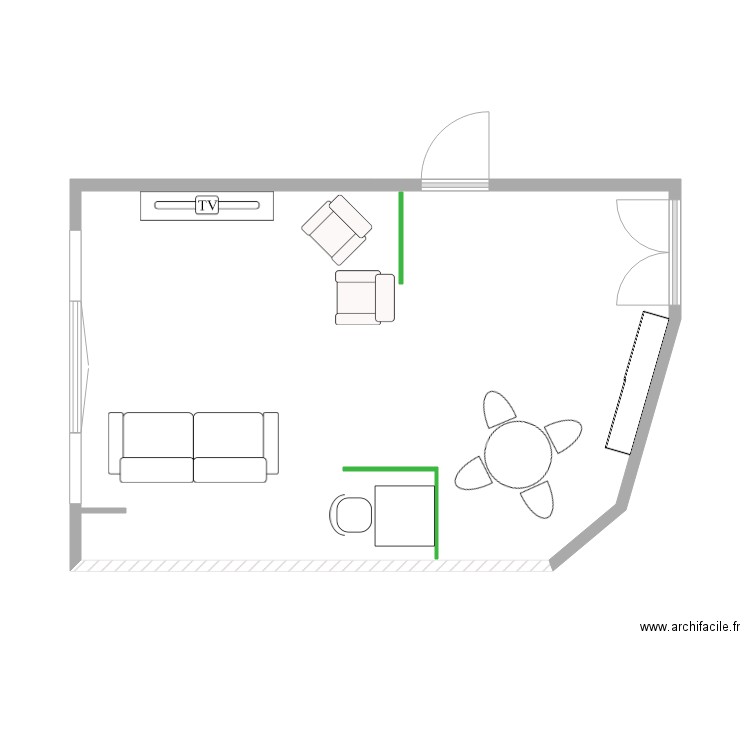 Salon Les Flots Papillons Blancs P3. Plan de 0 pièce et 0 m2