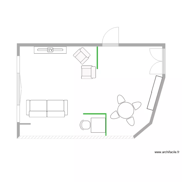Salon Les Flots Papillons Blancs P3. Plan de 