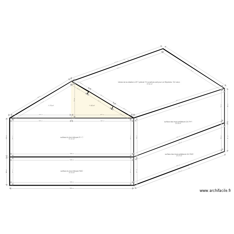 TOITURE DES LOFTE ET BURAUX . Plan de 0 pièce et 0 m2
