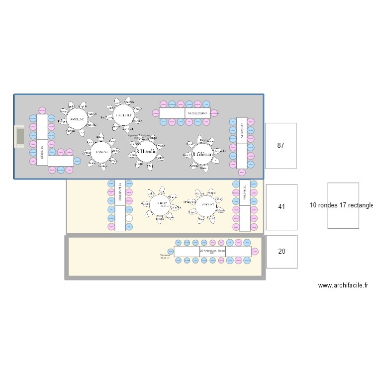 Rémoulin 230623 V7. Plan de 3 pièces et 199 m2