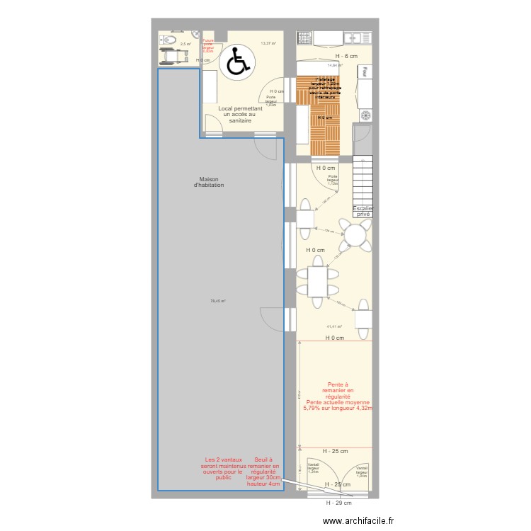 courtois. Plan de 6 pièces et 151 m2