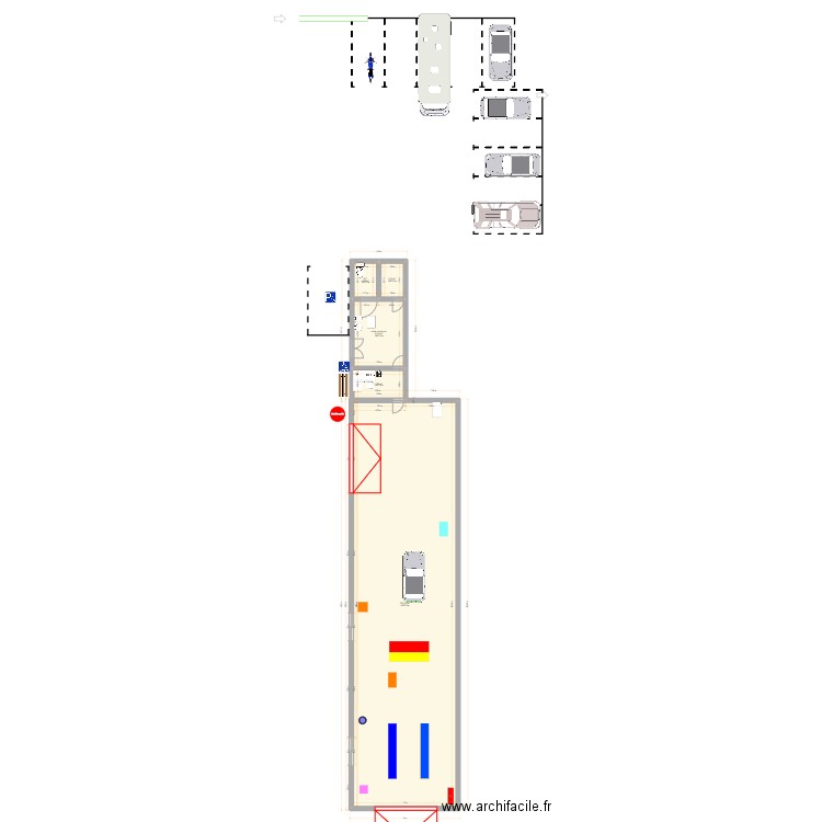 Plan du centre de contrôle technique. Plan de 0 pièce et 0 m2