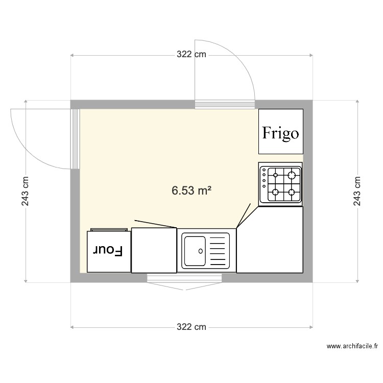 Cuisine. Plan de 0 pièce et 0 m2