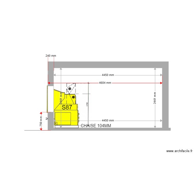 COUPE PROJET CALVI S87. Plan de 0 pièce et 0 m2