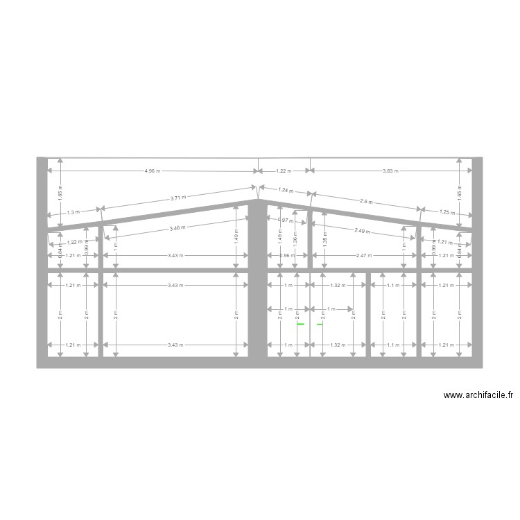 COUPE NLE PORTE. Plan de 0 pièce et 0 m2