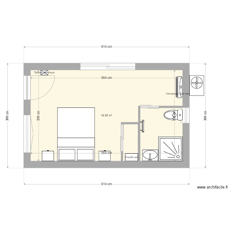 Plan Chambre Pak. Plan de 0 pièce et 0 m2