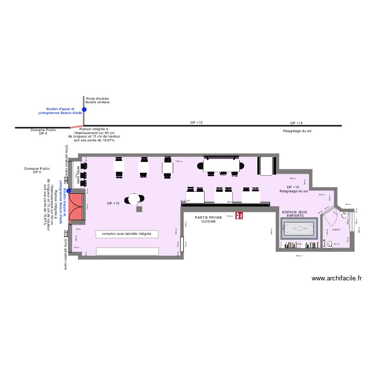 SARL FIRST COFFEE APRES AMENAGEMENTS. Plan de 0 pièce et 0 m2