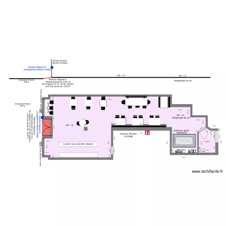SARL FIRST COFFEE APRES AMENAGEMENTS. Plan de 