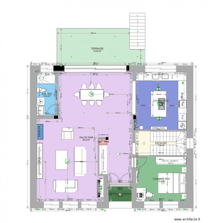 RDC AVEC isolation. Plan de 0 pièce et 0 m2