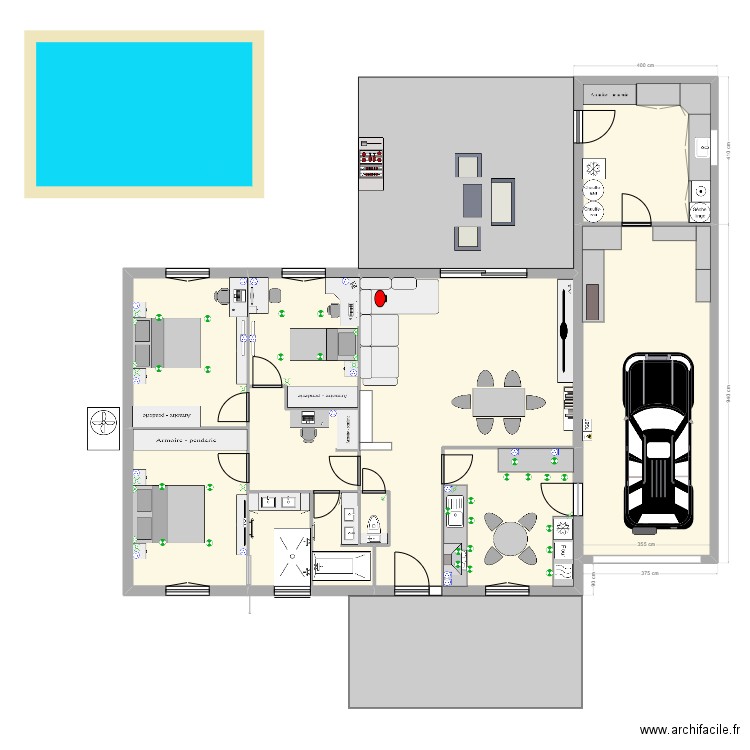 Plan Isolation. Plan de 11 pièces et 149 m2