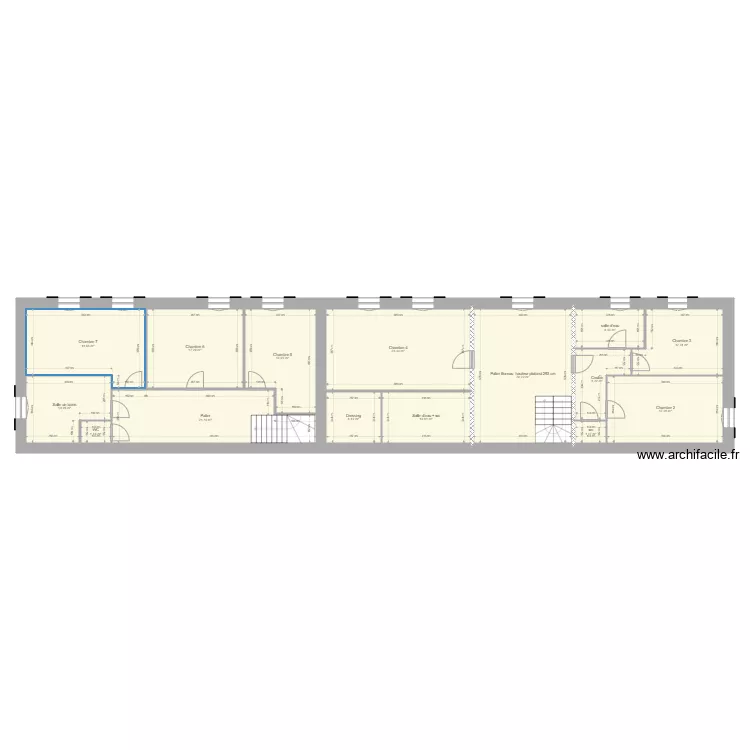 Saint Preuil maison &eacute;tage. Plan de 