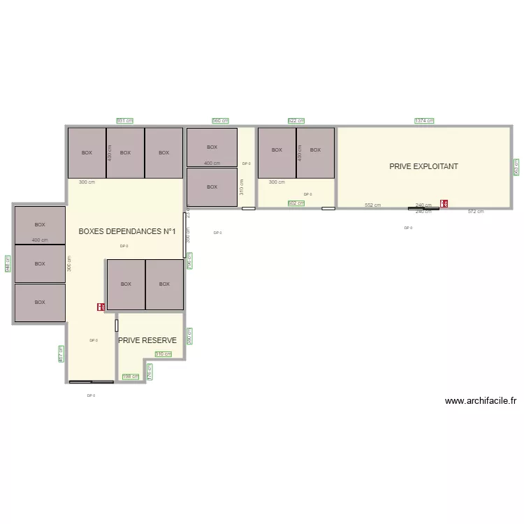 BOXES DEPENDANCES. Plan de BOXES DEPENDANCES. Plan de