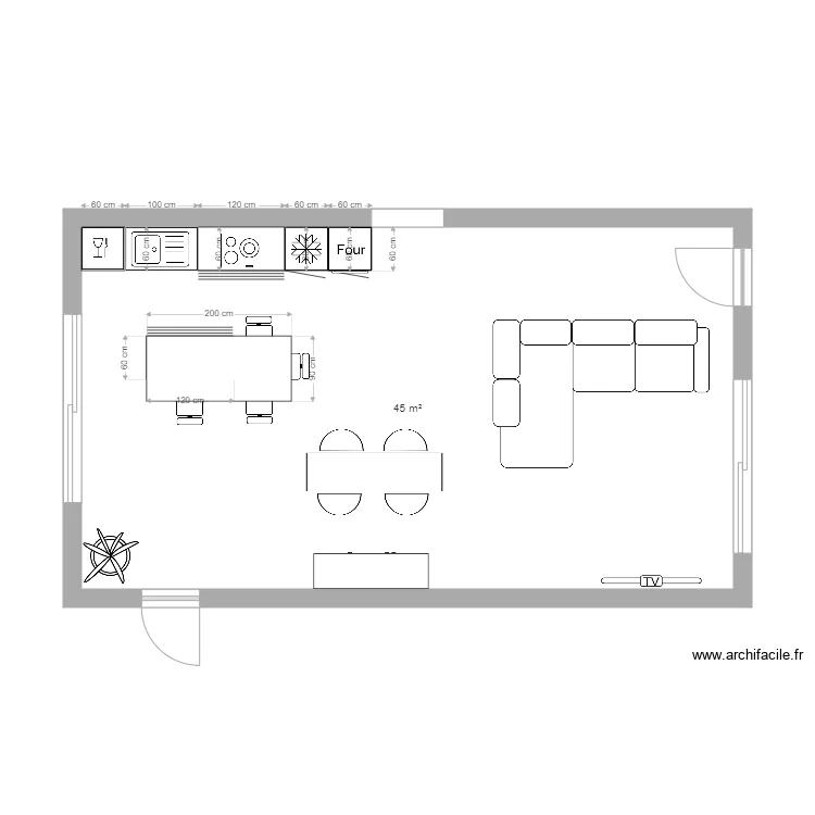 Pièce de vie. Plan de Pièce de vie. Plan de