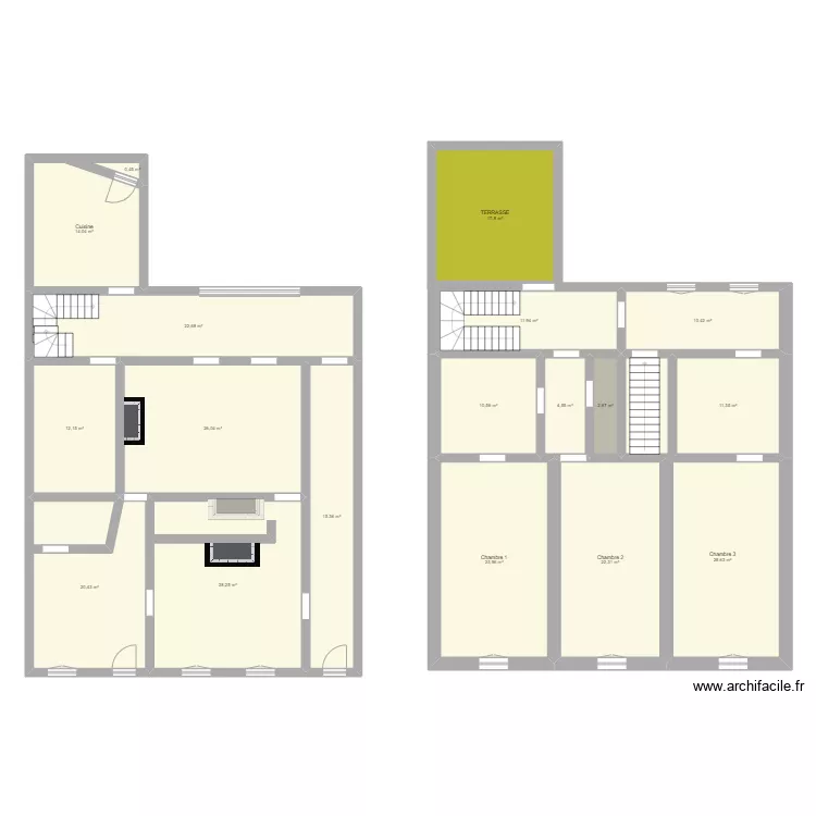 3 route de Valence Miradoux. Plan de 