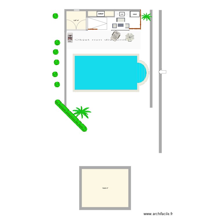 pool house piscine 2. Plan de 0 pièce et 0 m2