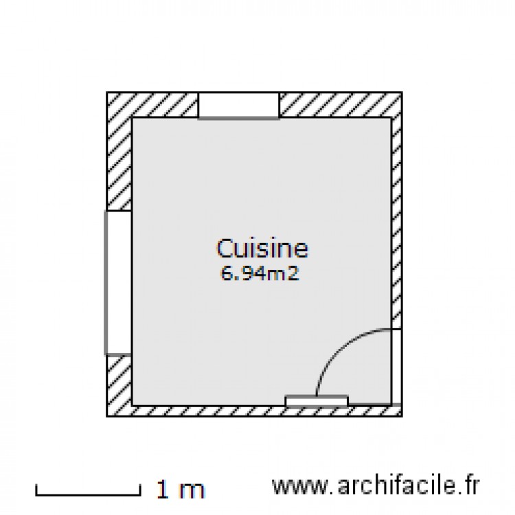 Cuisine sans mobilier T3 BJG 16 Nov 2011. Plan de 0 pièce et 0 m2