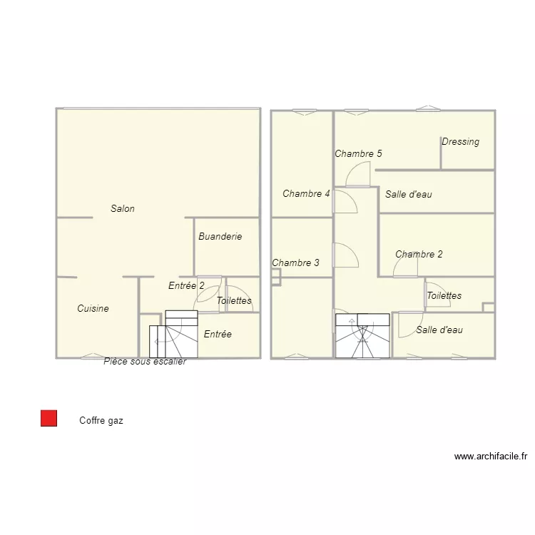 Croquis SCI PAULETTE. Plan de 