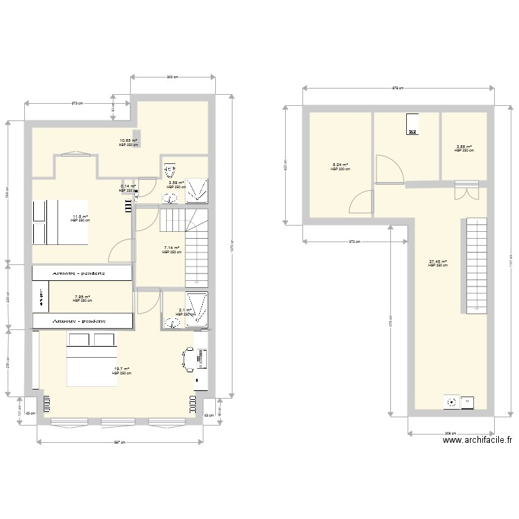 3 eme étage projet. Plan de 0 pièce et 0 m2