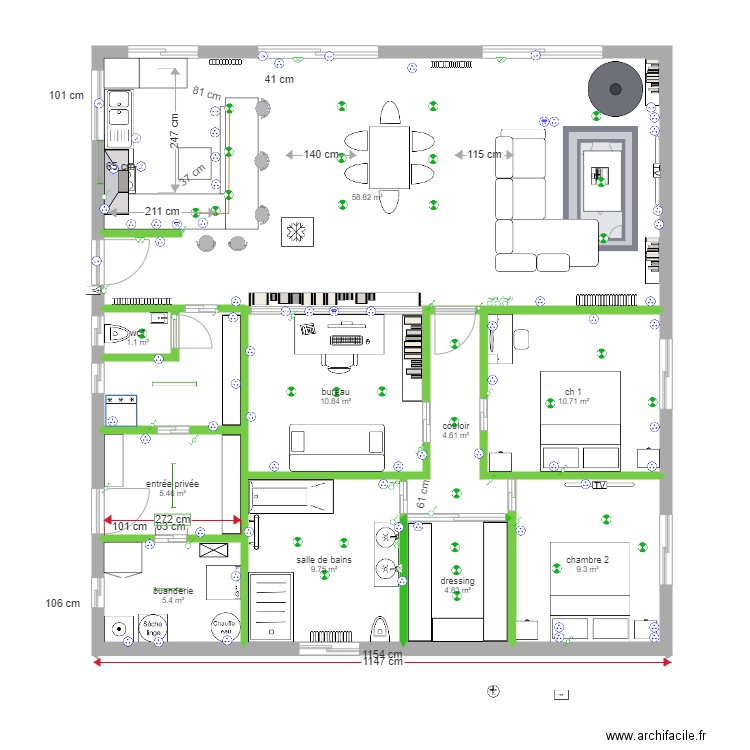 Mise a jour cotes fenetres. Plan de 0 pièce et 0 m2