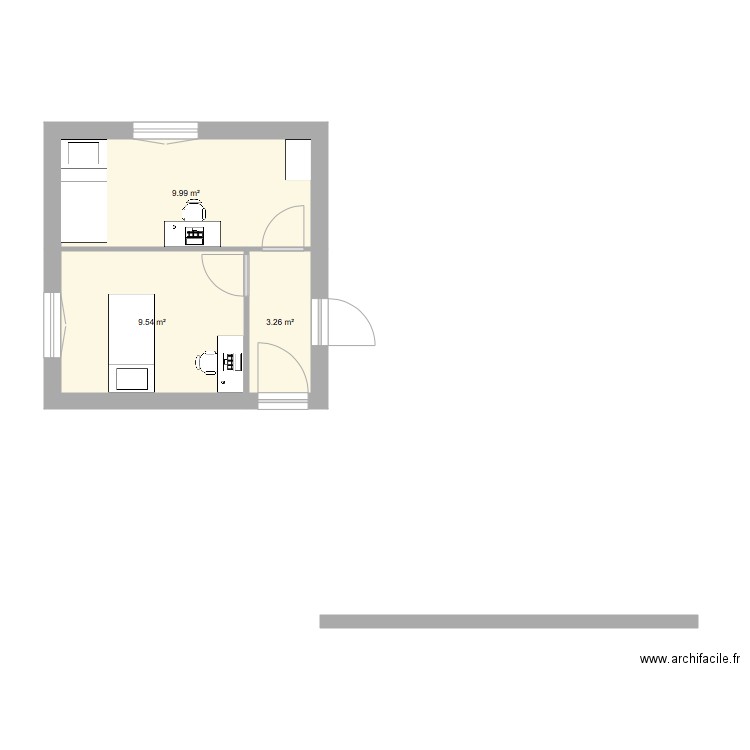 Plans projet chambres V5. Plan de 0 pièce et 0 m2