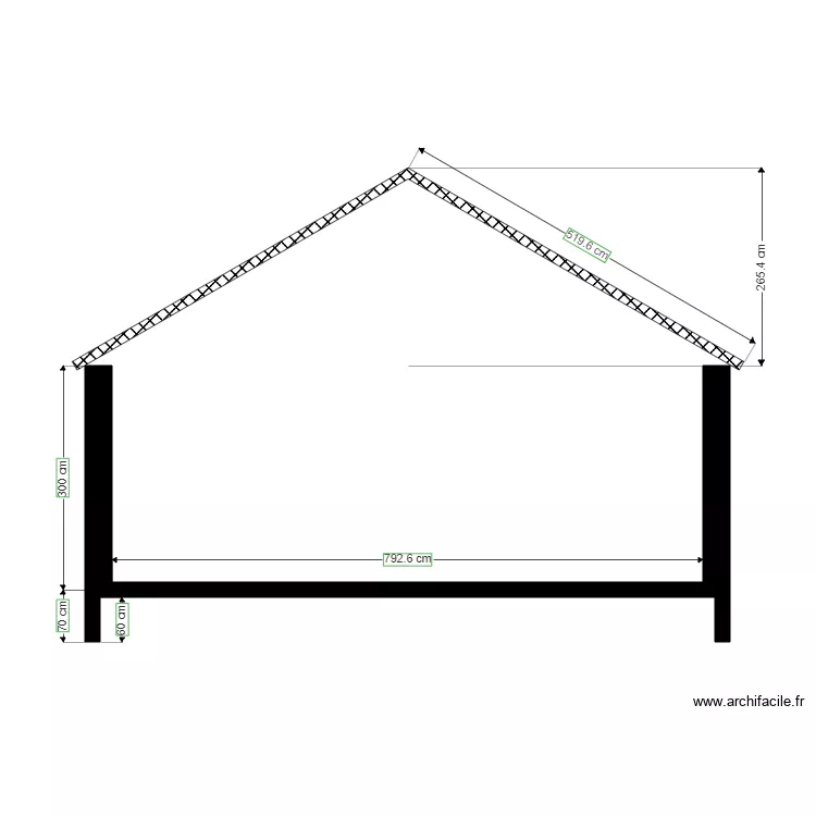 plan coupe petit pignon. Plan de plan coupe petit pignon. Plan de