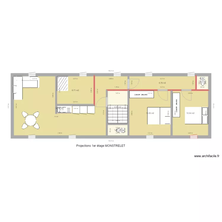1ER 2TAGE mONSTRELET 1ere version. Plan de 