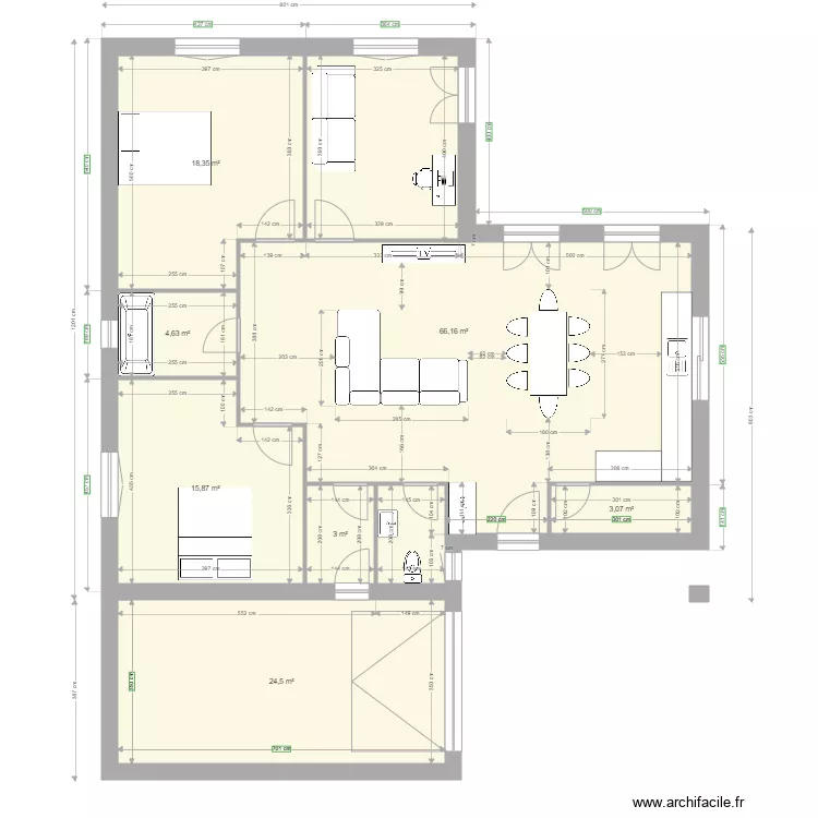 Maison en L new1. Plan de Maison en L new1. Plan de