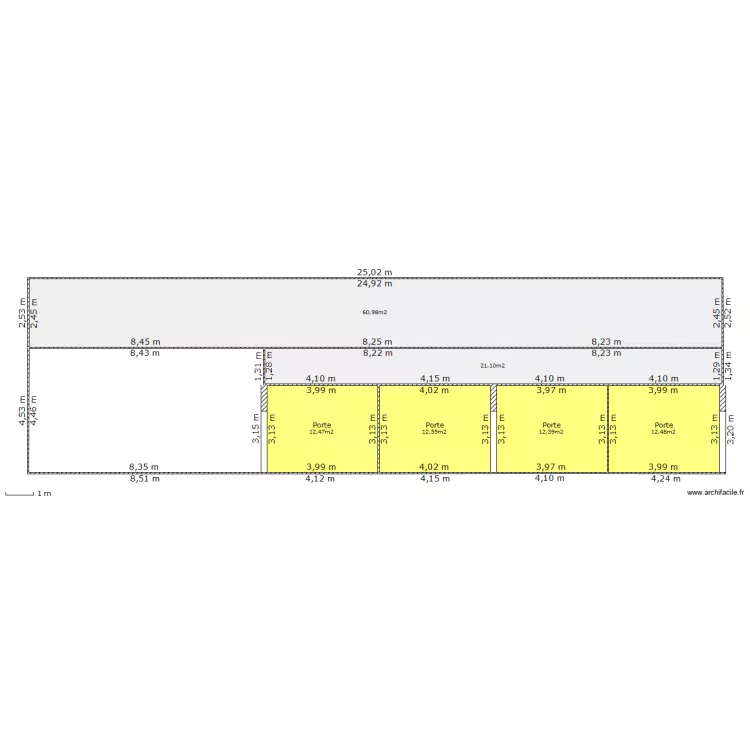Hangar silo longueur. Plan de Hangar silo longueur. Plan de