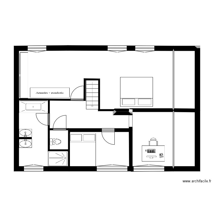 1 er étage. Plan de 0 pièce et 0 m2