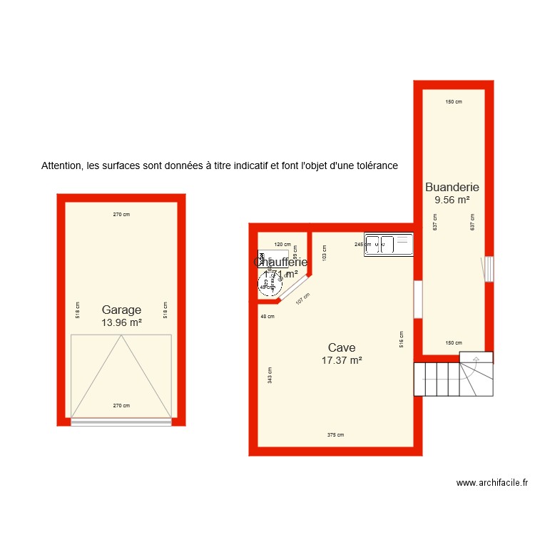 BI 3796 sous sol côté . Plan de 0 pièce et 0 m2