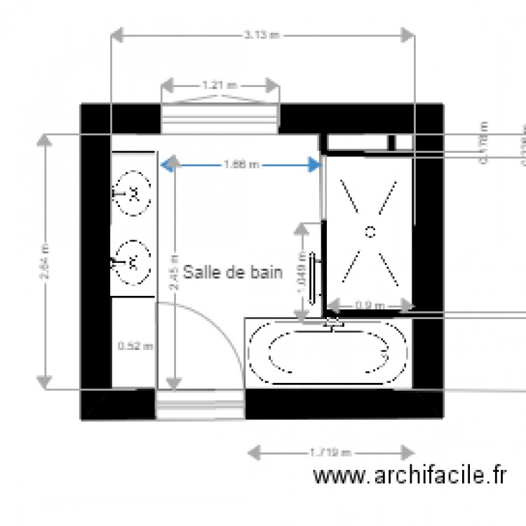 salle de bain Nico. Plan de 0 pièce et 0 m2