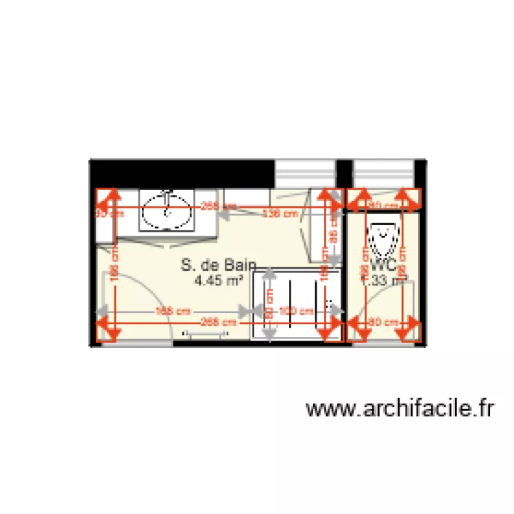 Sanitaires 7. Plan de 