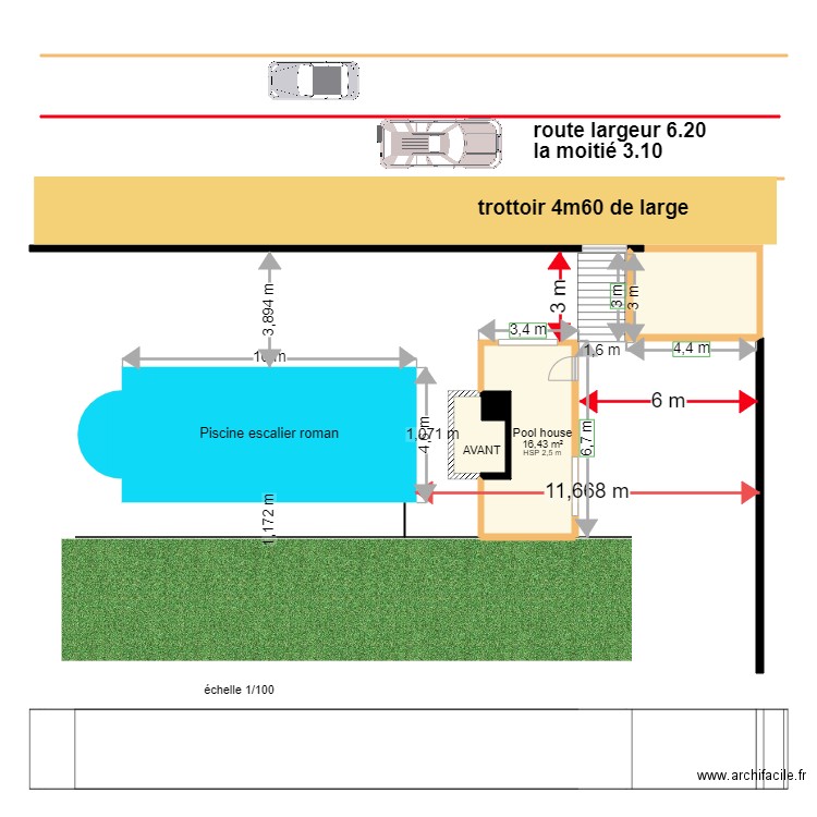 ProjetS 2. Plan de 3 pièces et 33 m2